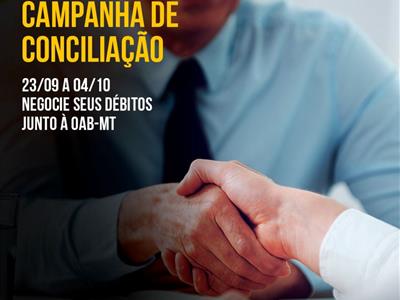 Foto da Notícia: Campanha de Conciliação de Débitos da OAB-MT começa nesta segunda-feira