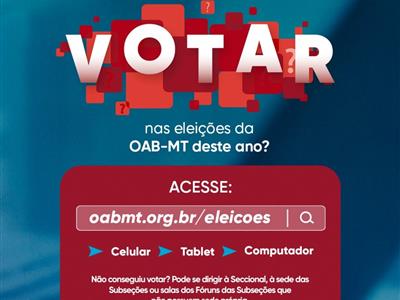 Foto da Notícia: Advocacia mato-grossense poderá votar de onde estiver, usando celular, tablet ou computador